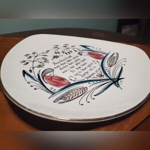 Vintage Stavangerflint Norway Noen Har Brod Gold Trim Prayer Plate. Anne…